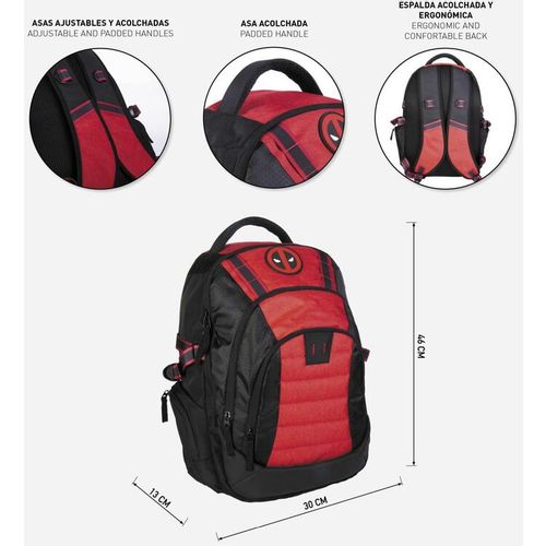 Marvel Deadpool casual backpack 46cm slika 5