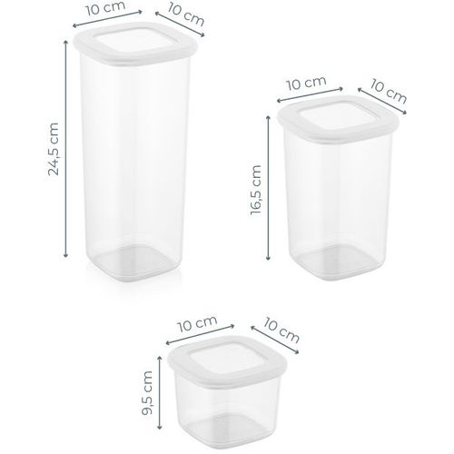 Hermia Concept Set kutija za pohranu (3 komada), Bijela, FOLYBNM - 3 slika 2