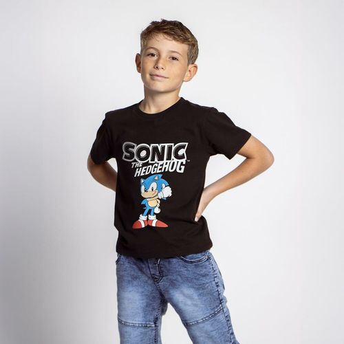 Dječja Majica Kratkih Rukava Sonic - Crna, 10 godina slika 2