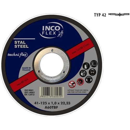 Incoflex disk za rezanje metala 115 x 3,2 mm zakrivljen slika 1