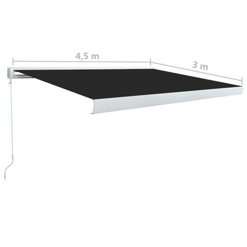 Kazetna tenda na ručno uvlačenje 450 x 300 cm antracit slika 19