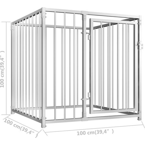 Vanjski kavez za pse 100 x 100 x 100 cm slika 12