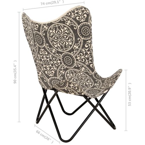 Leptir-stolica od platna s uzorkom slika 41