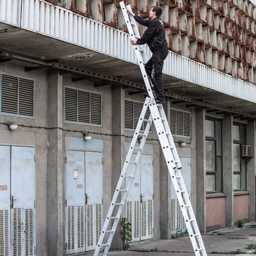 Merdevine aluminijumske kombinovane 10 stepenika slika 2