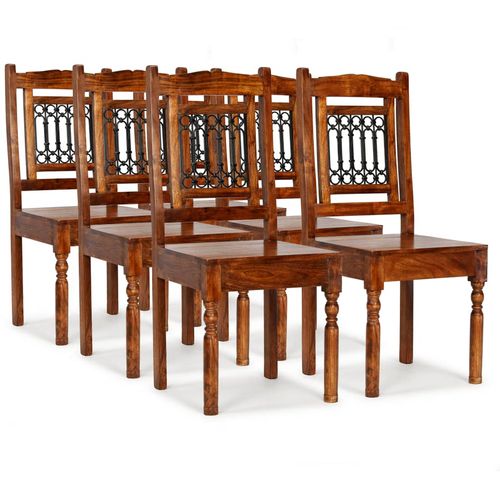 Blagovaonske stolice od masivnog drva i šišama 6 kom klasične slika 44