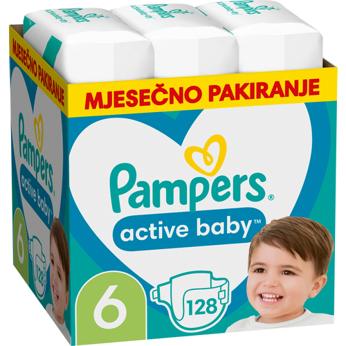 Pampers Active Baby - XXL Mjesečno Pakiranje Pelena 3 PACK slika 5