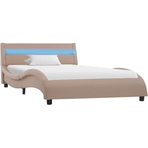 Okvir za krevet od umjetne kože LED boja cappuccina 100x200 cm slika 33