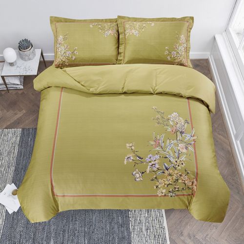 Pamučno satenska premium posteljina s tiskom Svilanit Zoya gold 140x200 50x70 cm slika 3