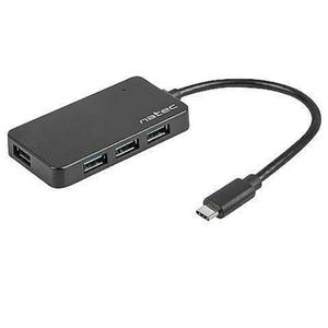 Natec NHU-1343 SILKWORM, USB 3.0 Type-C Hub, 4x Type-A Ports, Cable 15 cm