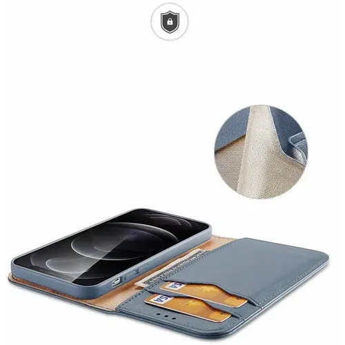 DUX DUCIS Hivo – kožna torbica novčanik za Apple iPhone 13 Pro plava slika 5