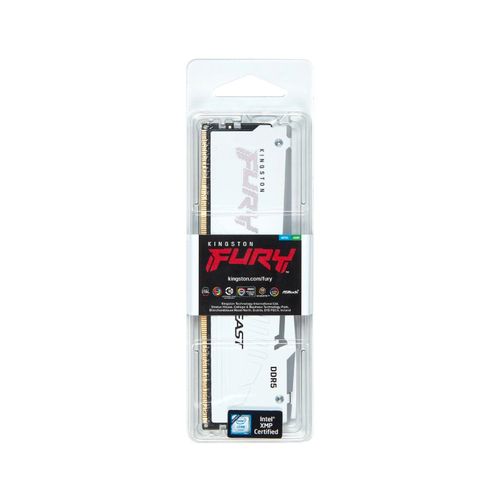 KINGSTON DIMM DDR5 16GB 5200MT/s KF552C36BWEA-16 Fury Beast RGB White Expo slika 3