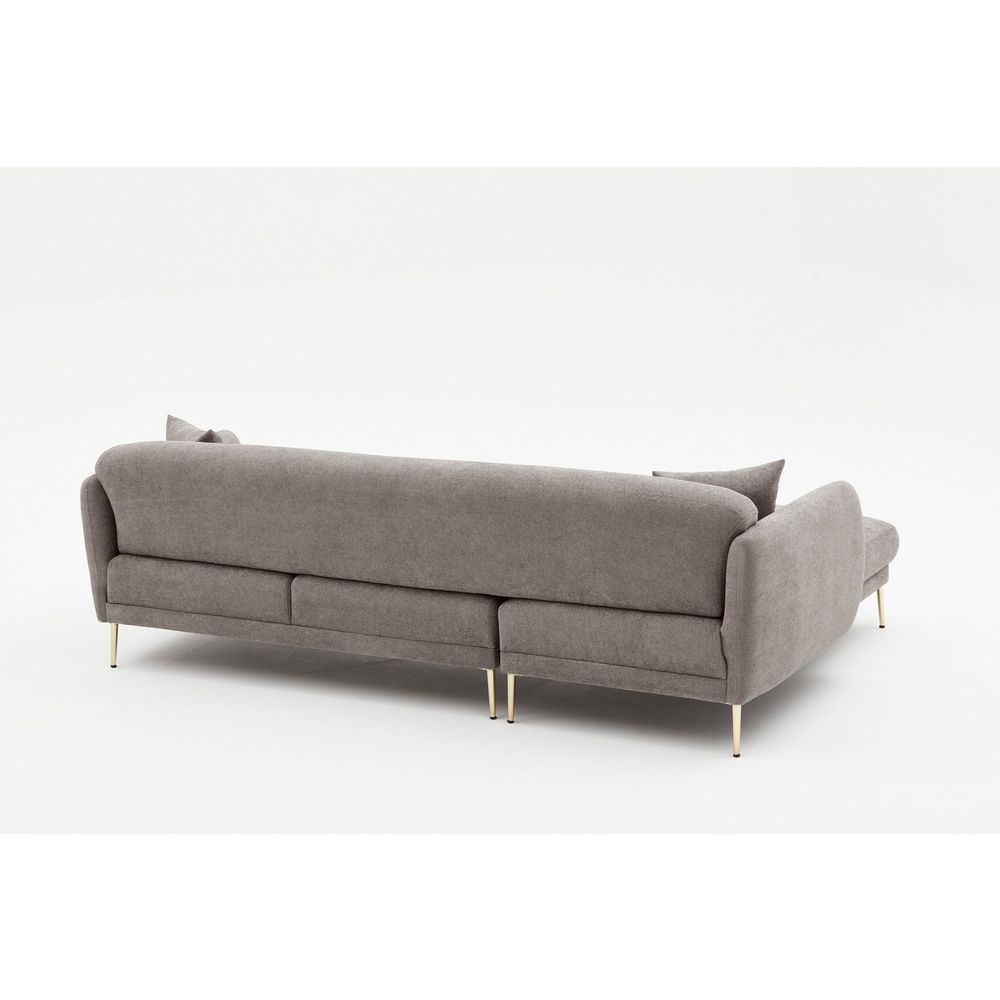Simena Lijevi - Sivi Zlati Kutni Sofa-Krevet slika 8