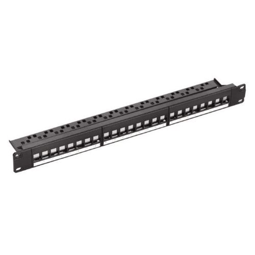 NaviaTec Cat6 Unshielded 24-Port Patch Panel, 1U with keystones slika 1