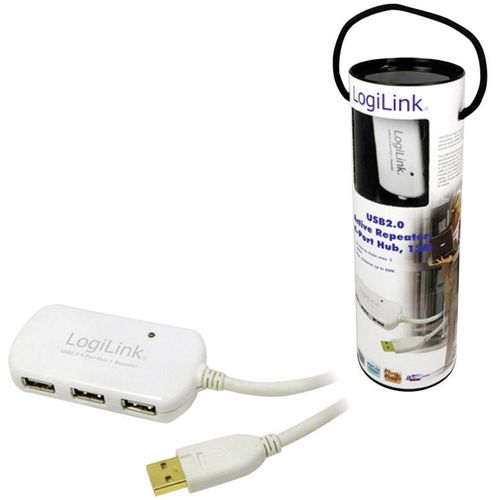 LogiLink USB kabel USB 2.0 USB-A utikač, USB-A utičnica 12.00 m bijela pozlaćeni kontakti, UL certificiran UA0108 slika 2