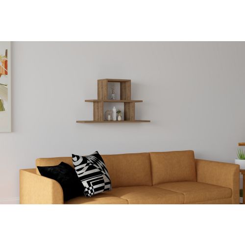 Nell - Walnut Walnut Wall Shelf slika 1