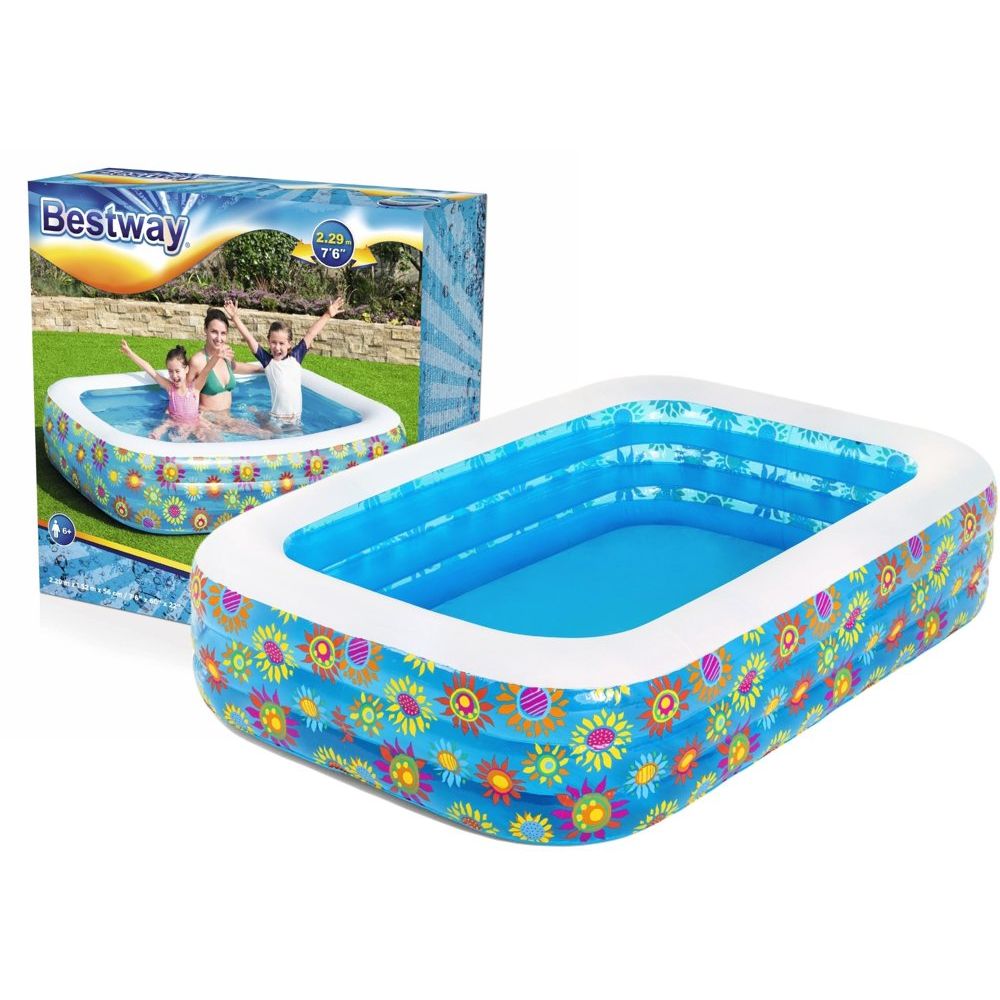 Bestway 54120 bazen na napuhavanje 229x152x56cm cvijeće slika 1
