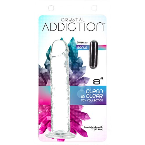 Dildo Addiction - Crystal, 20 cm, prozirni slika 7