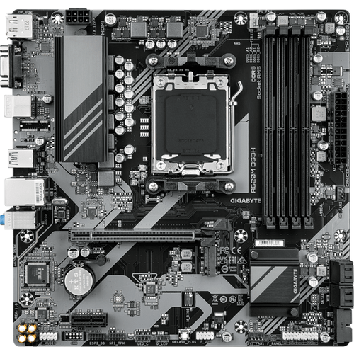 Gigabyte MB [A620M DS3H]AM5; 4xDDR5; M.2, 4xSATA;6xUSBHDMI, DP, VGA; mATX slika 2