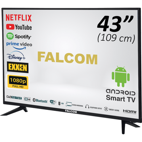 Falcom Smart LED TV@Android 43", FullHD, DVB-S2/T2/C, HDMI, WiFi - TV-43LTF022SM slika 1