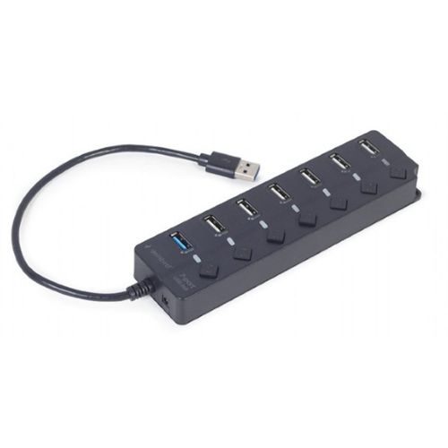 UHB-U3P1U2P6P-01 Gembird 7-port USB hub (1xUSB 3.1 + 6xUSB 2.0) with switches, black slika 4