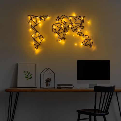 Wallity Metalna zidna dekoracija World Map Led 010 slika 4