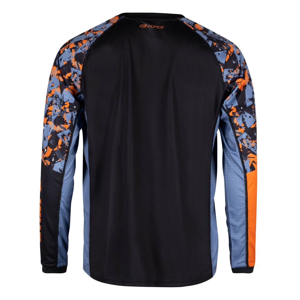 Force Majica za biciklizam Reckless Black/Orange slika 2