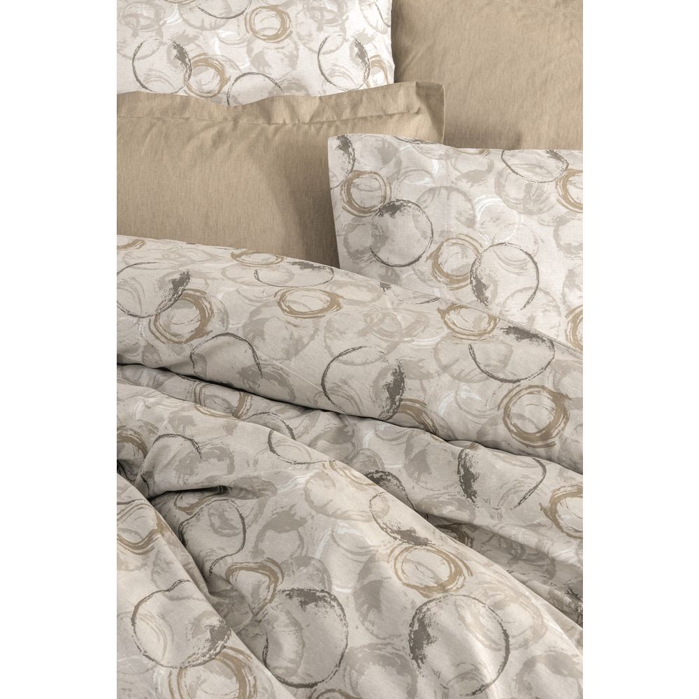 Moil - Beige Beige Ranforce Double Quilt Cover Set slika 2