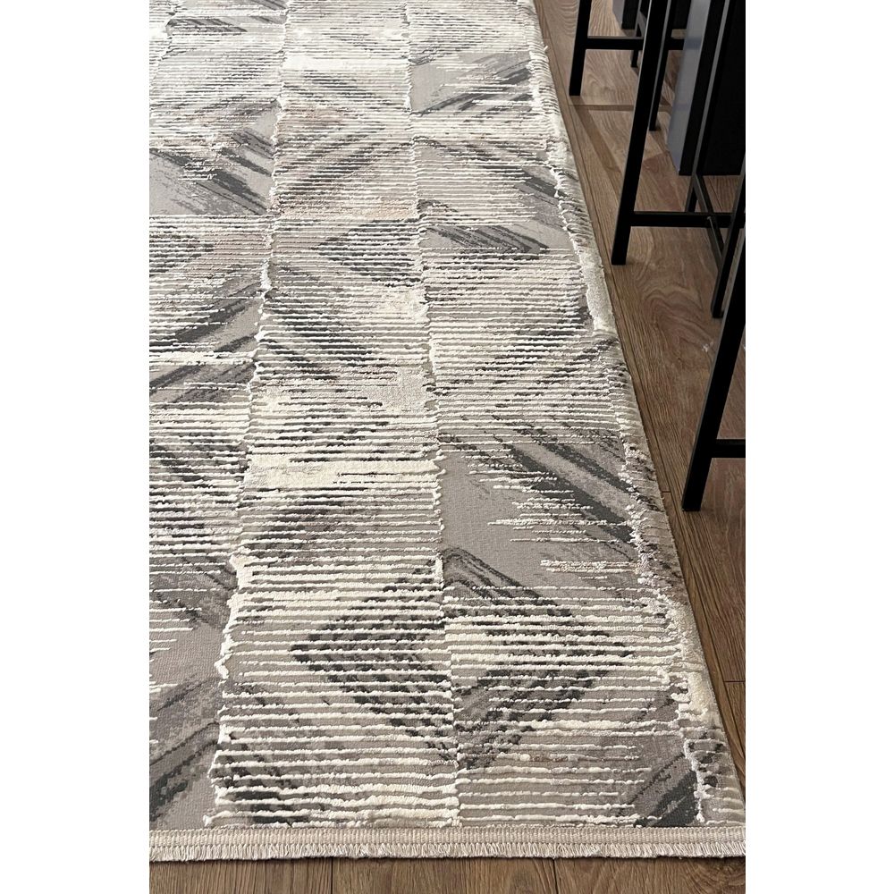 Leo 2980 Sivi Tepih za Hol 100 x 450 cm slika 1