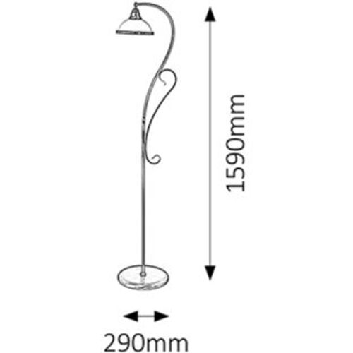 Rabalux Elisett podna lampa E27 1x60W bronza Klasična rasveta slika 2