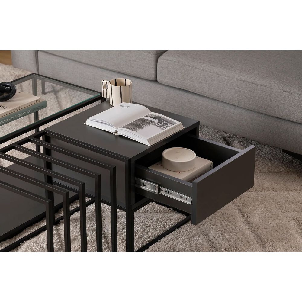 Kafa stol Charlotte - Crni slika 4