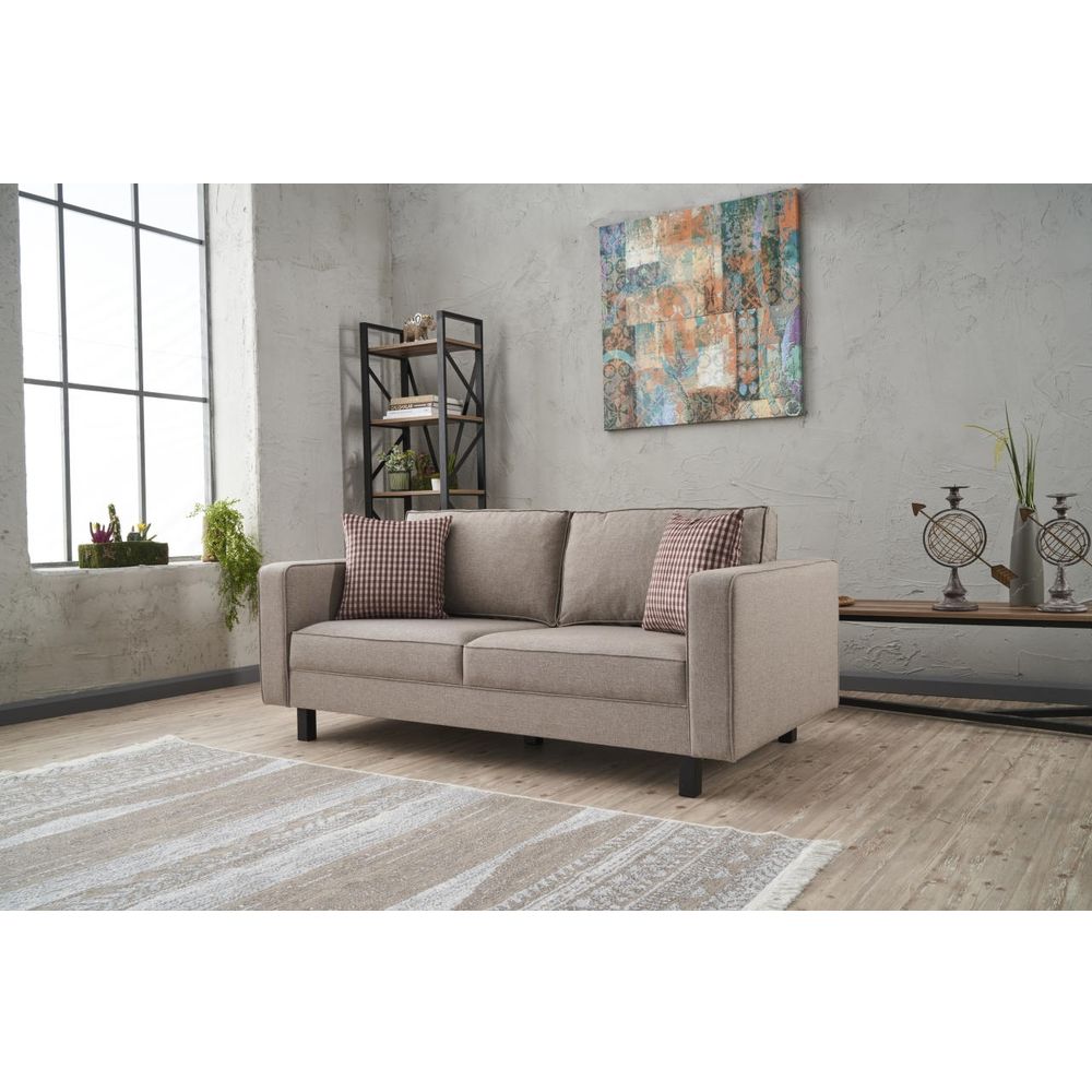 Kale Linen - Krem Dvosjed Sofa slika 2