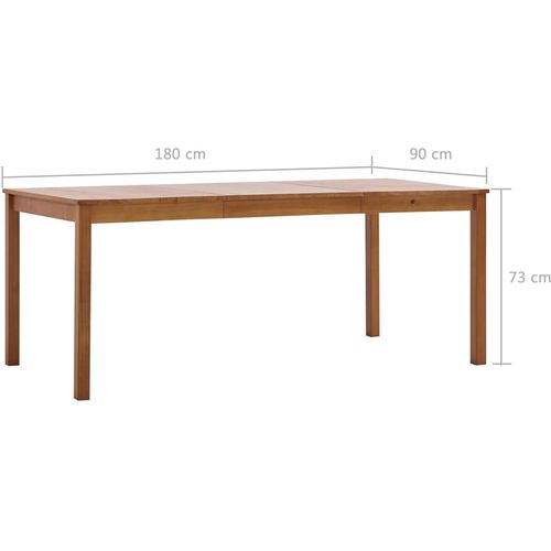 Blagavaonski stol boja meda 180 x 90 x 73 cm od borovine slika 17
