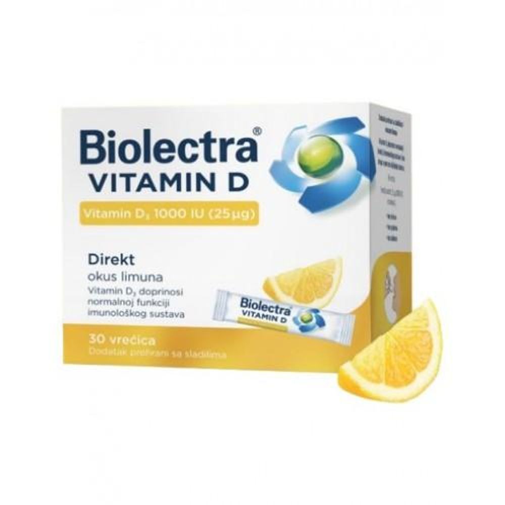 BIOLECTRA VITAMIN D3 1000IU DIREKT LIMUN A30 slika 1