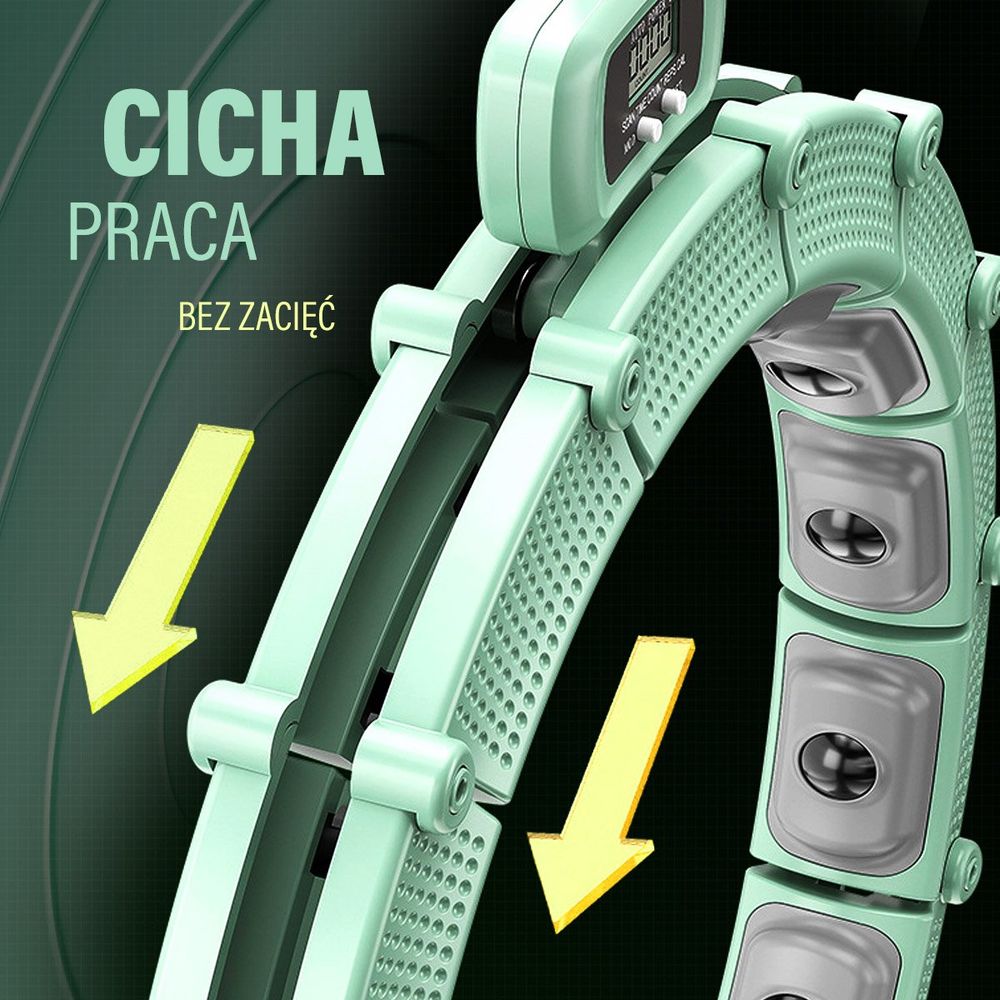 Hhm14 hula hoop zeleni magnetski s utegom + brojačem hms slika 8