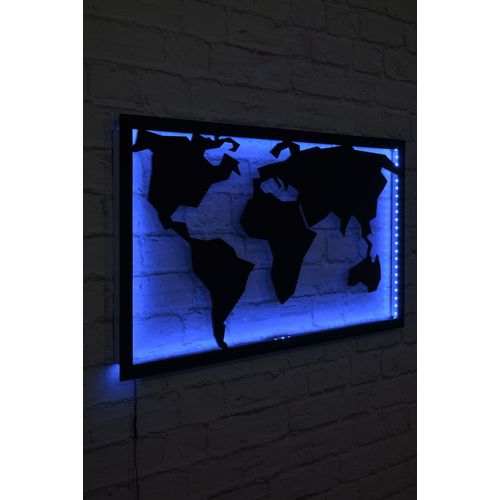 Wallity Ukrasna LED rasvjeta, World Map 2 - Blue slika 3