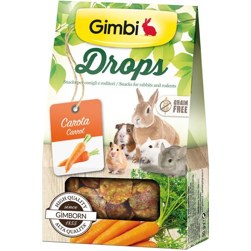 Gimborn Gimbi Drops Poslastica s Mrkvom za glodavce i kuniće, 50 g slika 1