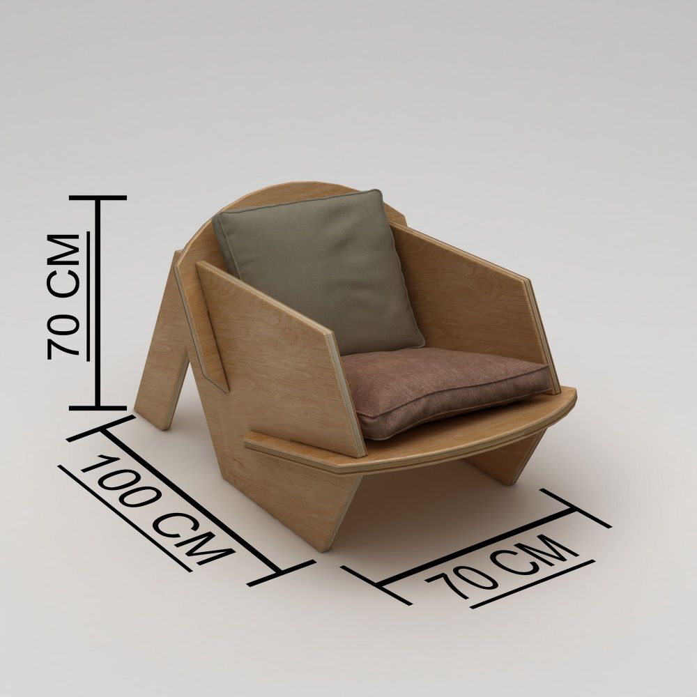 Stolica Bird - prirodno drvo slika 5