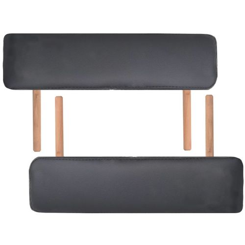 Sklopivi dvodijelni masažni stol debljine 10 cm crni slika 27