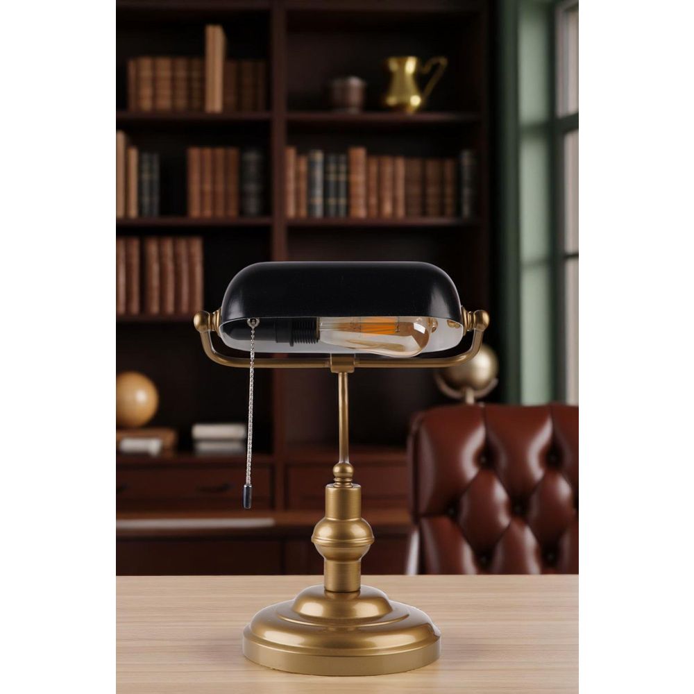 Crna Zlatna Stolna Lampa 8897-7 slika 2