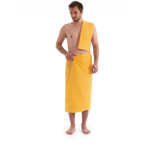 Waffle - Yellow Yellow Towel Set (2 Pieces) slika 4