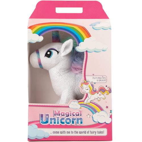 AMEK Plišana muzička igračka Magical Unicorn - Jednorog sa svijetlećim rogom 28cm slika 2