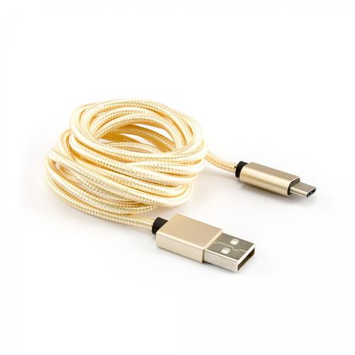 SBOX kabel  USB->TYPE C M/M 1,5M Fruity zlatni slika 1