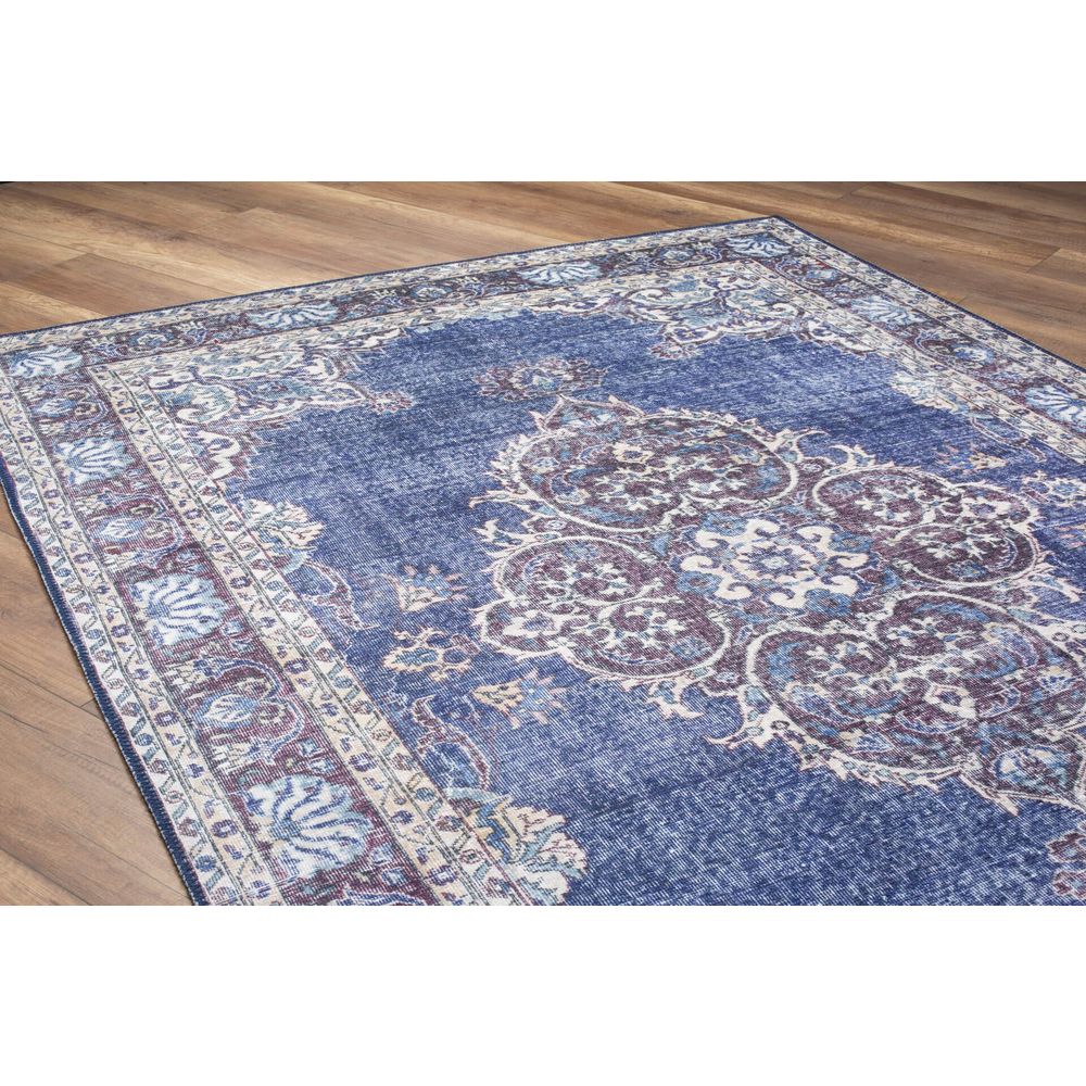 Tamnoplavi Višebojni Tepih 'Blues Chenille' - AL 249 (140 x 190 cm) slika 5