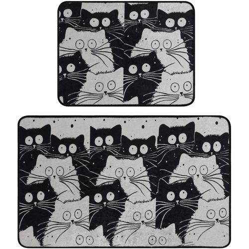 White Cats  Multicolor Bathmat Set (2 Pieces) slika 5