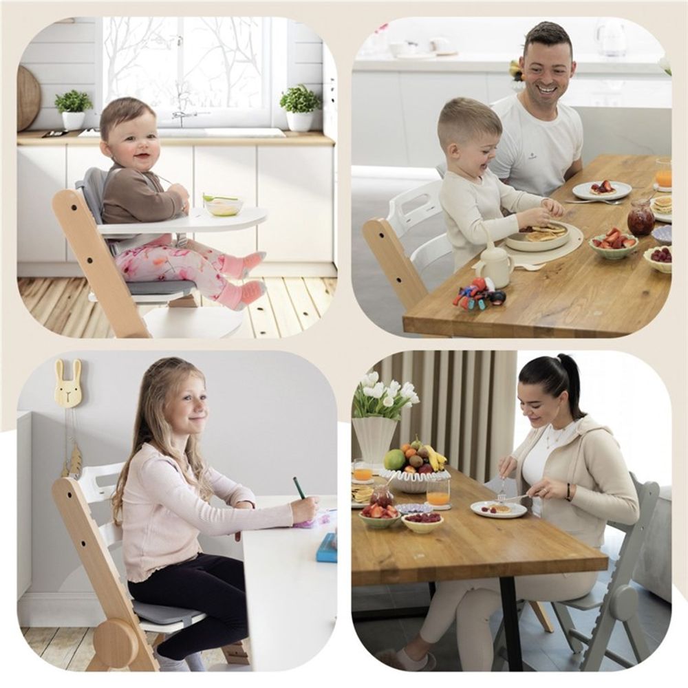 Zopa Drvena hranilica/stolica Clipp & Clapp, Black slika 11