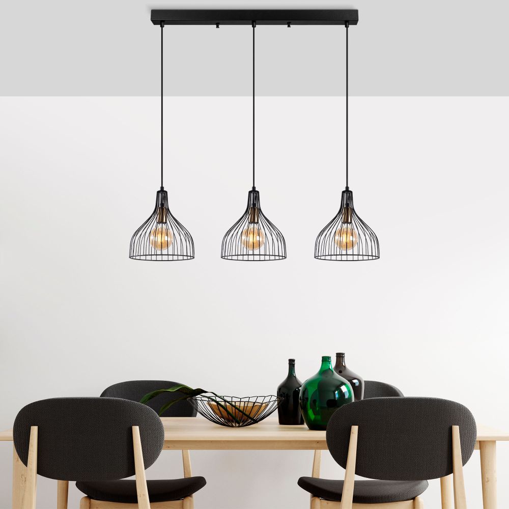 Antikni Luster CAFU-11565-1 u Crnoj Boji slika 1