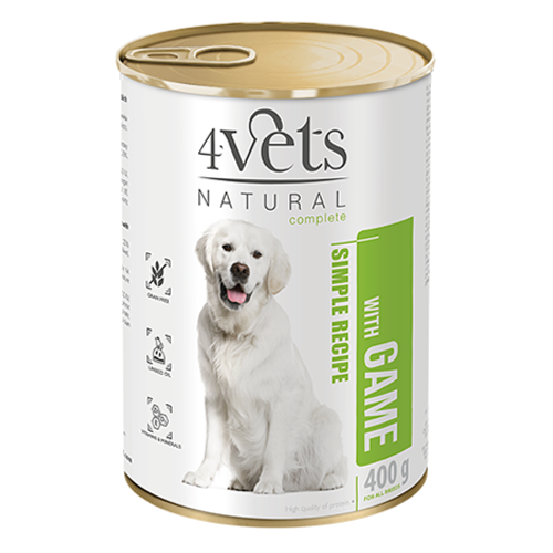 4Vets Natural Complete Dog Divljač 400g slika 1