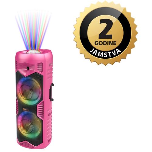 N-Gear karaoke Let Go Party 5150, 200W, BT, discoLED, 1*bežični mikrofon, rozi slika 1