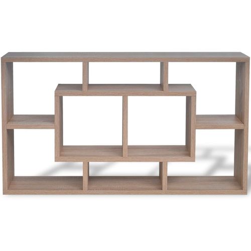 242549 Floating Wall Display Shelf 8 Compartments Oak Colour slika 24