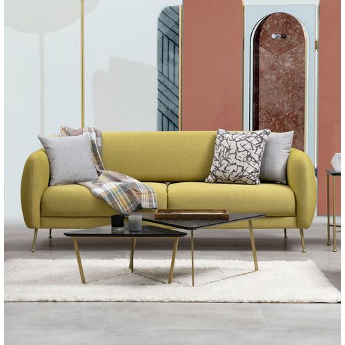 Sevilla 3 Seater - Yellow Yellow 3-Seat Sofa-Bed slika 1